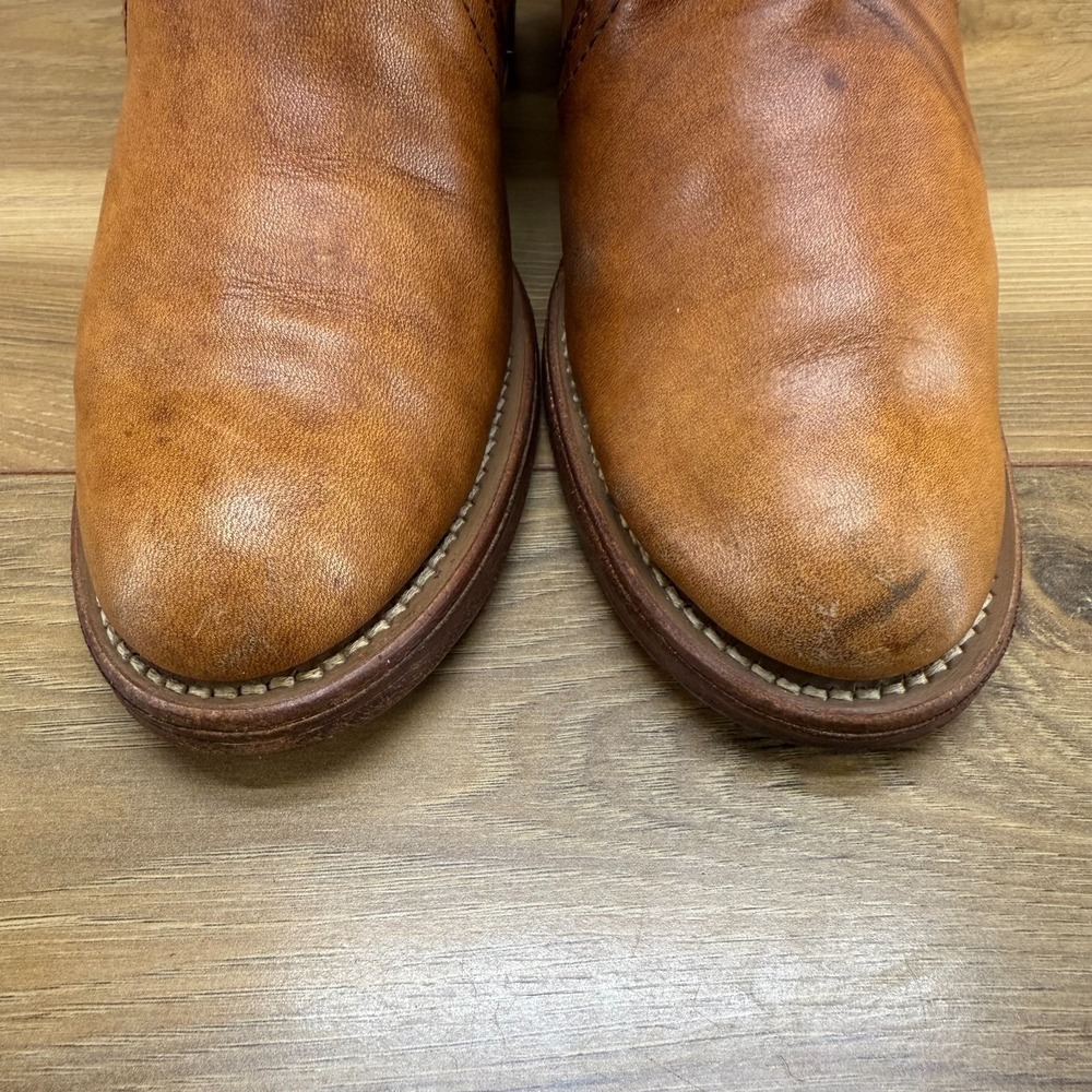 Frye Cognac Tan Leather Knee-High Riding Boots - Picture 4 of 14
